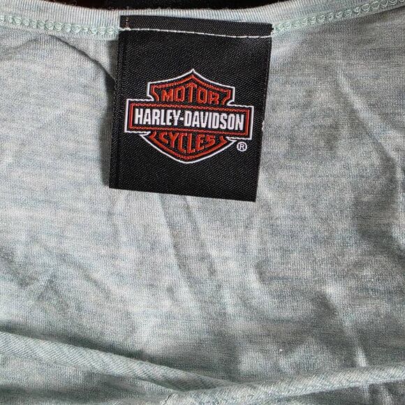 Harley-Davidson Lace Side Tank Top Blue XL - Picture 5 of 6